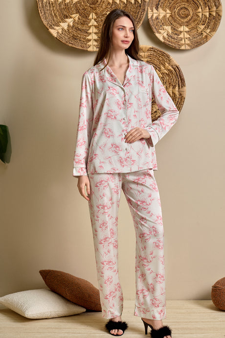 Elena Pyjama Floral Creme