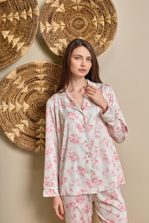 Elena Pyjama Floral Creme