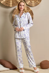Elena Pyjama Floral Creme