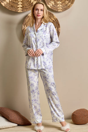 Elena Pyjama Floral Creme