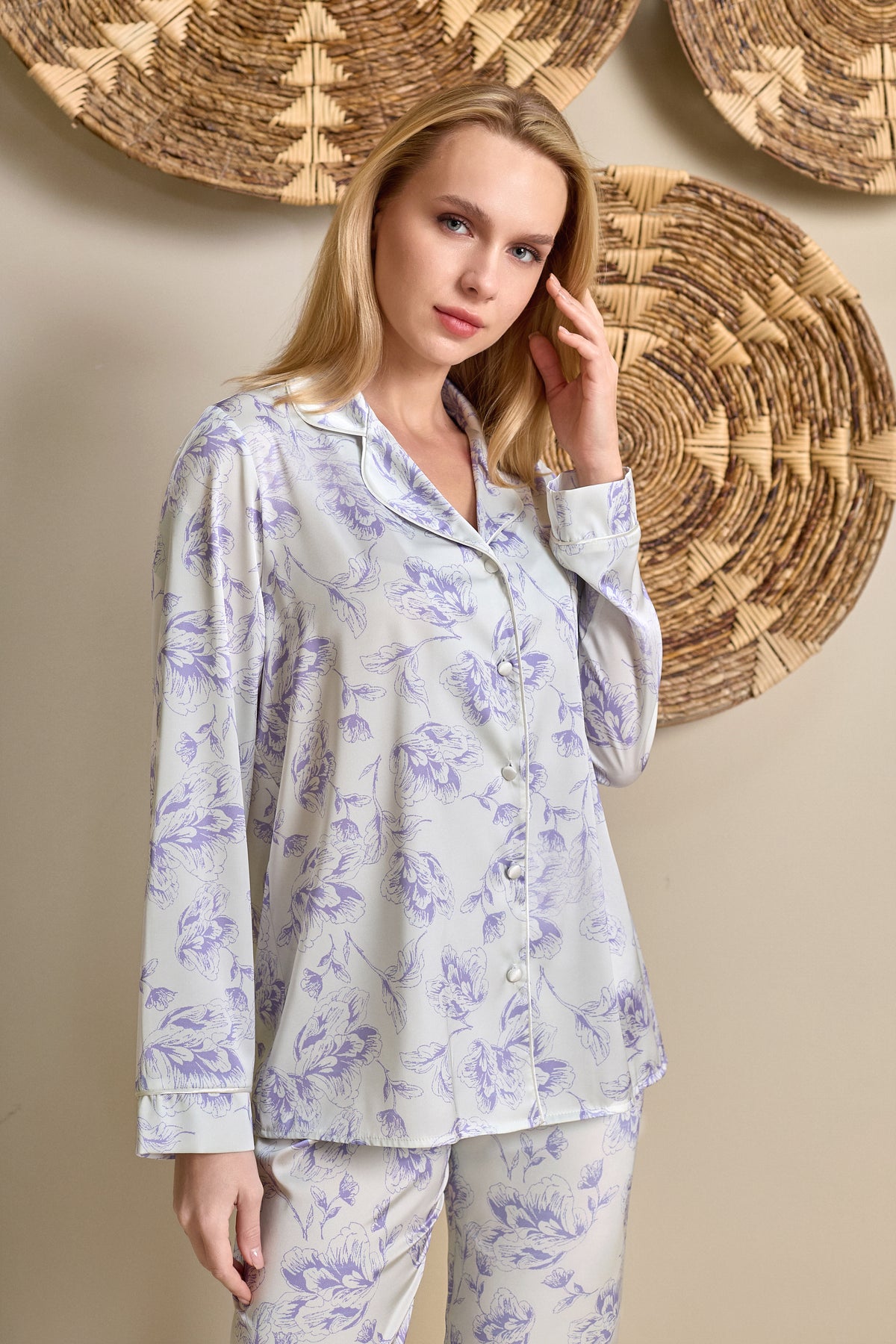 Elena Pyjama Floral Creme