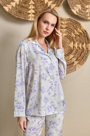 Elena Pyjama Floral Creme