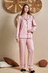 Elena Pyjama Pünktchen Rosa Schwarz