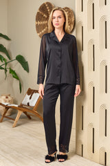 Caramel Pyjama Schwarz Spitze